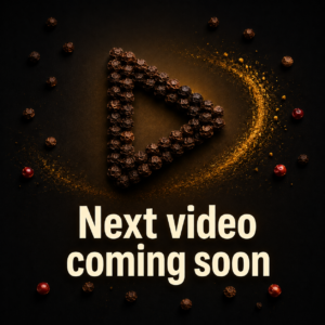 Peppercorn play button with the words “Next video coming soon”